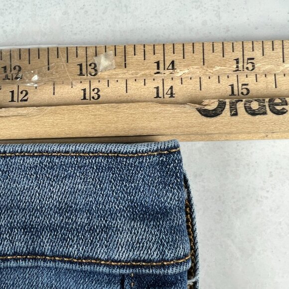 Denim Forum Jean Women 28x24 Nico Mid Rise Skinny Crop Blue Stretch Denim Tag 28 - Picture 16 of 16